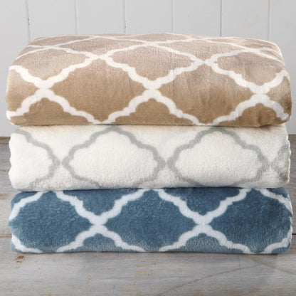 Printed Velvet Plush Sheet Set – Velvet Luxe Lattice Collection – view 23