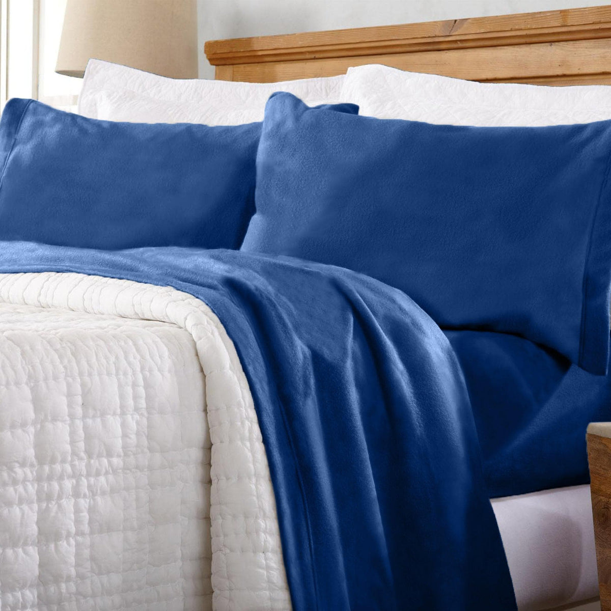 Solid Polyester Fleece Sheet Set – Christina Collection – view 32