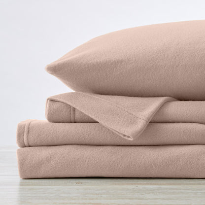 Solid Polyester Fleece Sheet Set – Christina Collection – view 29