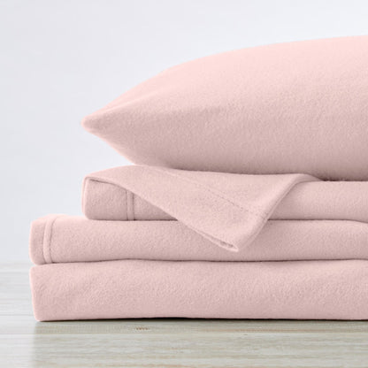 Solid Polyester Fleece Sheet Set – Christina Collection – view 24