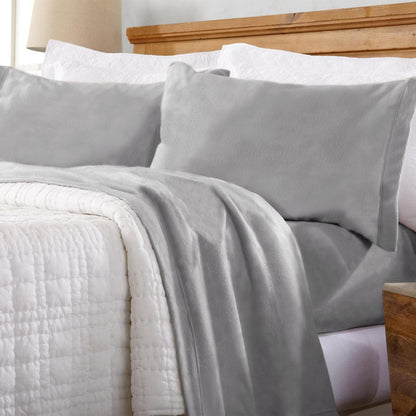 Solid Polyester Fleece Sheet Set – Christina Collection – view 17