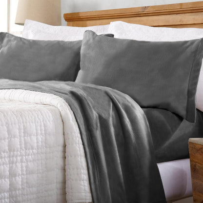 Solid Polyester Fleece Sheet Set – Christina Collection – view 12