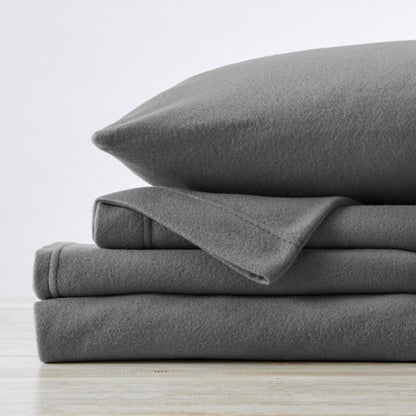 Solid Polyester Fleece Sheet Set – Christina Collection – view 14