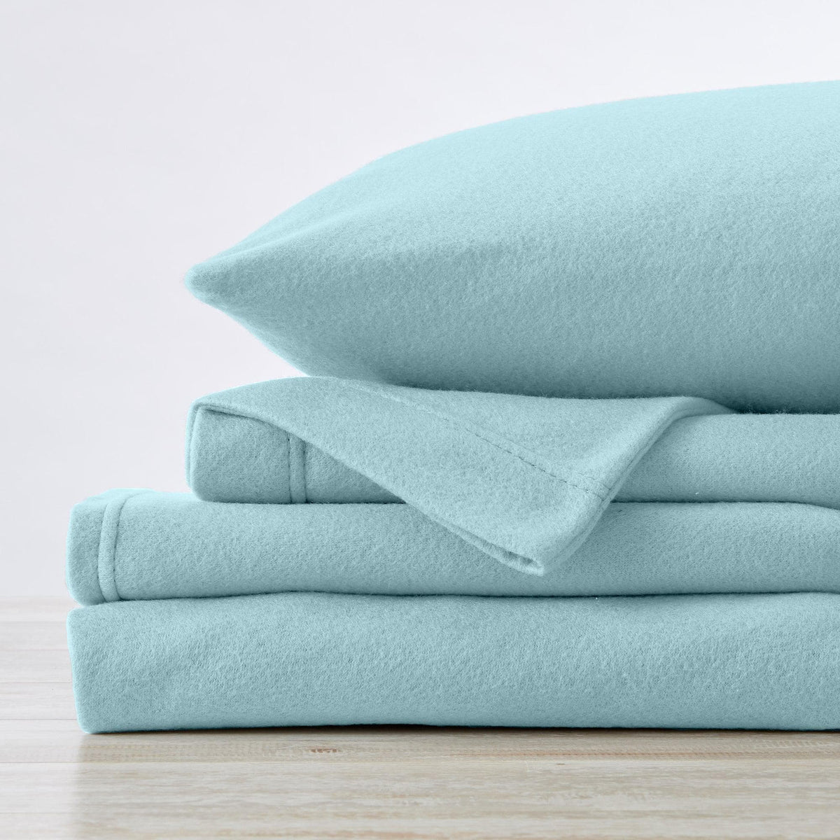 Solid Polyester Fleece Sheet Set – Christina Collection – view 9