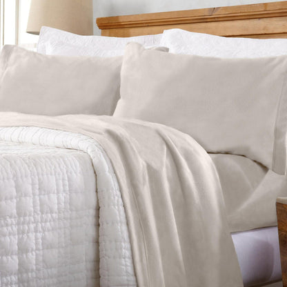 Solid Polyester Fleece Sheet Set – Christina Collection – view 2