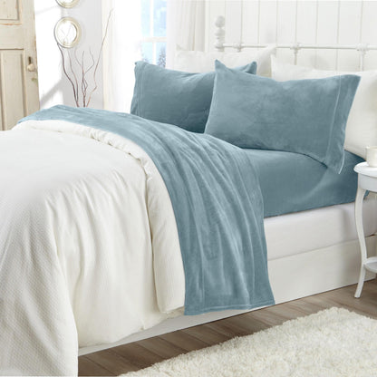 Solid Velvet Plush Sheet Set – Velvet Luxe Collection – view 33