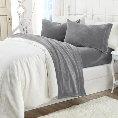 Solid Velvet Plush Sheet Set – Velvet Luxe Collection – view 39