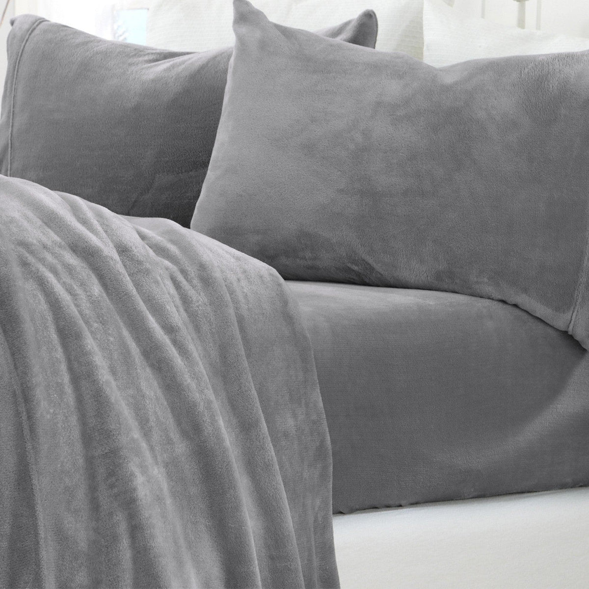 Solid Velvet Plush Sheet Set – Velvet Luxe Collection – view 38
