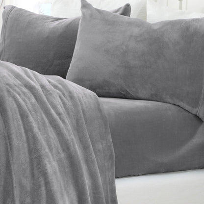 Solid Velvet Plush Sheet Set – Velvet Luxe Collection – view 38