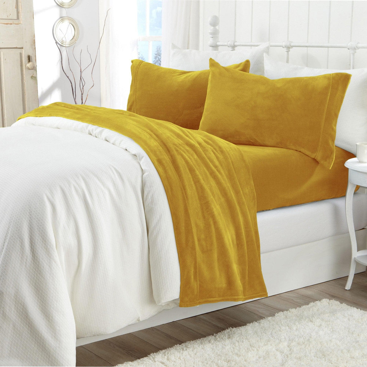 Solid Velvet Plush Sheet Set – Velvet Luxe Collection – view 69