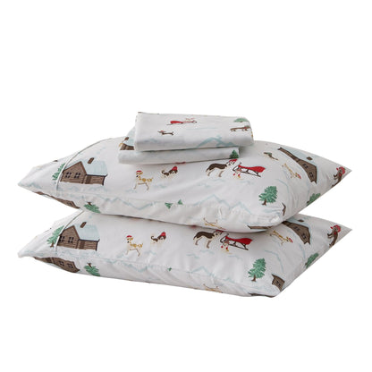 Lodge Print Microfiber Sheet Set – Mountain Ridge Collection – view 80