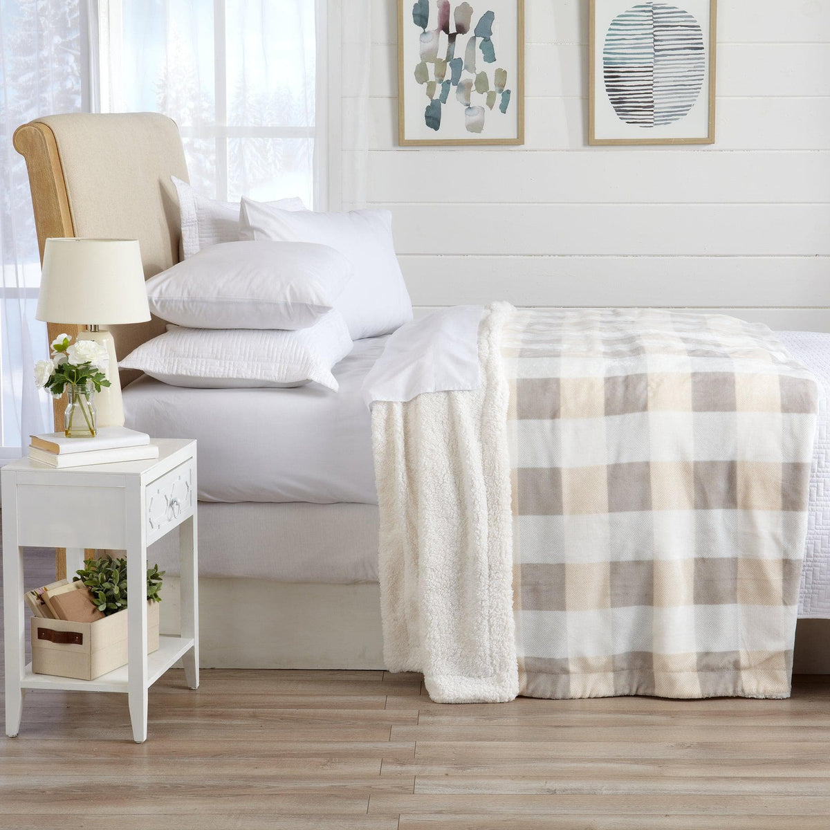 Kinsley Collection Velvet Plush Sherpa Luxury Bed Blanket and Throw – view 79