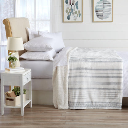 Kinsley Collection Velvet Plush Sherpa Luxury Bed Blanket and Throw – view 58