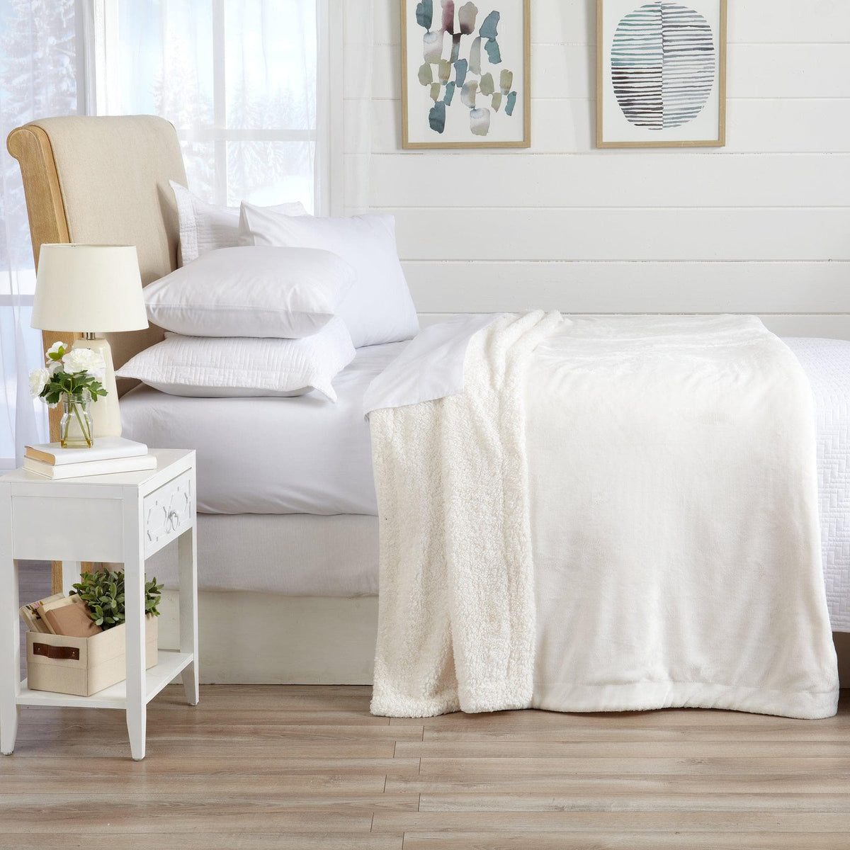 Kinsley Collection Velvet Plush Sherpa Luxury Bed Blanket and Throw – view 72