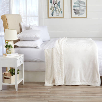 Kinsley Collection Velvet Plush Sherpa Luxury Bed Blanket and Throw – view 72