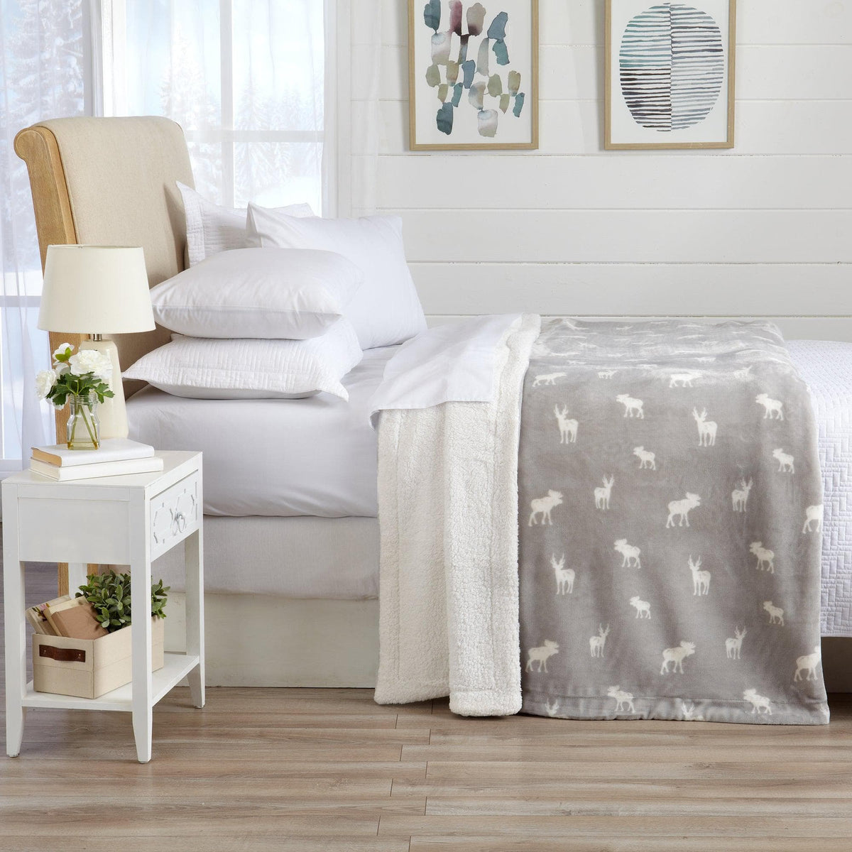 Kinsley Collection Velvet Plush Sherpa Luxury Bed Blanket and Throw – view 65