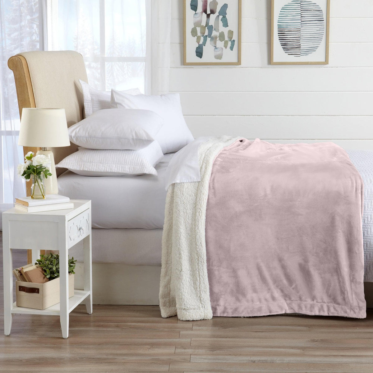Kinsley Collection Velvet Plush Sherpa Luxury Bed Blanket and Throw – view 38