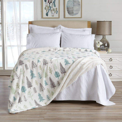 Kinsley Collection Velvet Plush Sherpa Luxury Bed Blanket and Throw – view 29