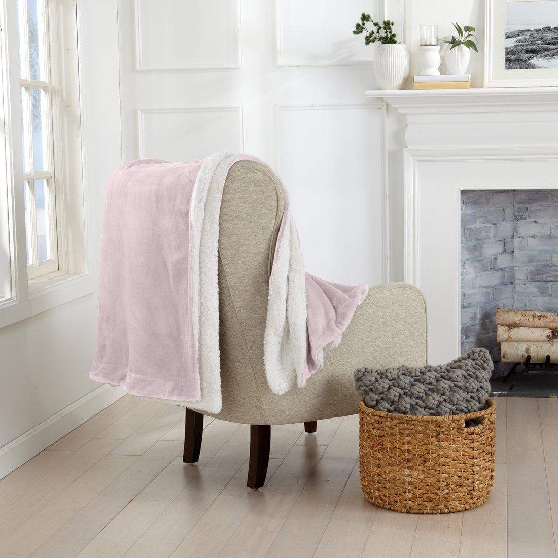 Kinsley Collection Velvet Plush Sherpa Luxury Bed Blanket and Throw – view 37
