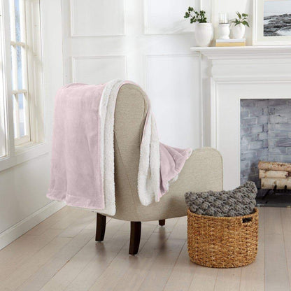 Kinsley Collection Velvet Plush Sherpa Luxury Bed Blanket and Throw – view 37