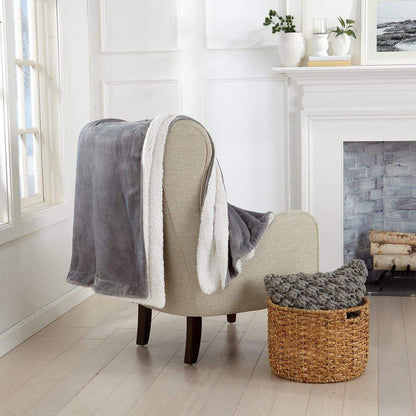 Kinsley Collection Velvet Plush Sherpa Luxury Bed Blanket and Throw – view 43