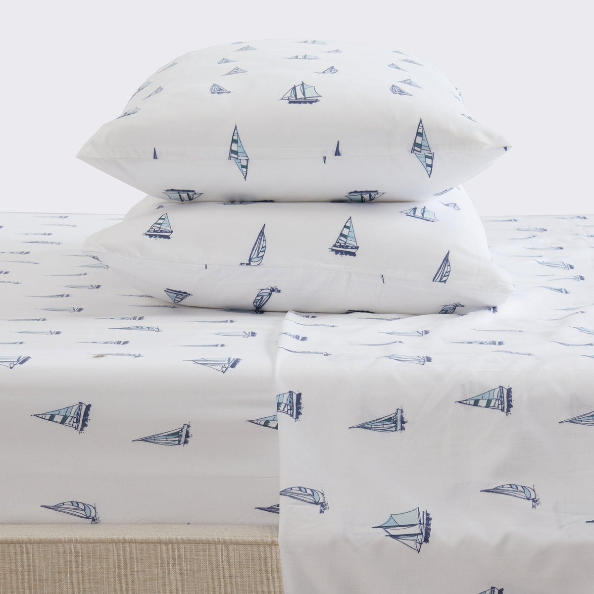 Coastal Print Lightweight Microfiber Sheet Set – Soft Comfort – view 17