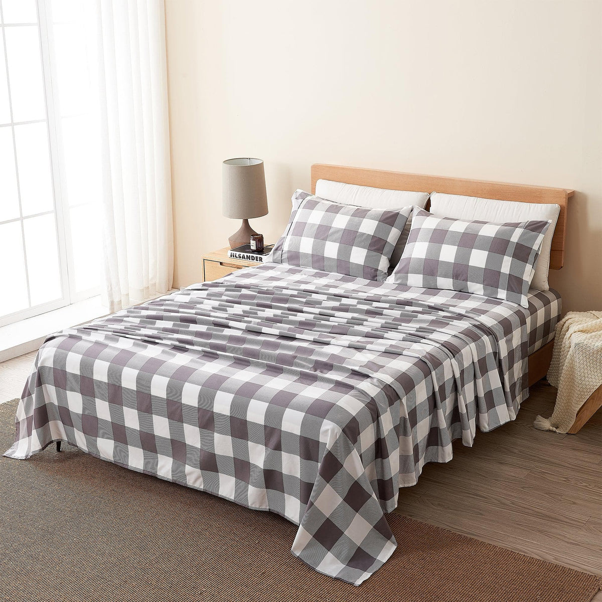 Brushed Microfiber Printed Sheet Set – Baylor Collection – view 2