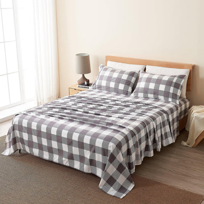 Brushed Microfiber Printed Sheet Set – Baylor Collection – view 2