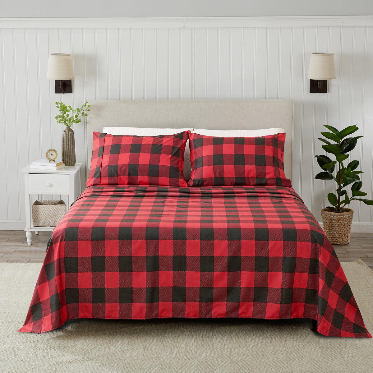 Brushed Microfiber Printed Sheet Set – Baylor Collection – view 6