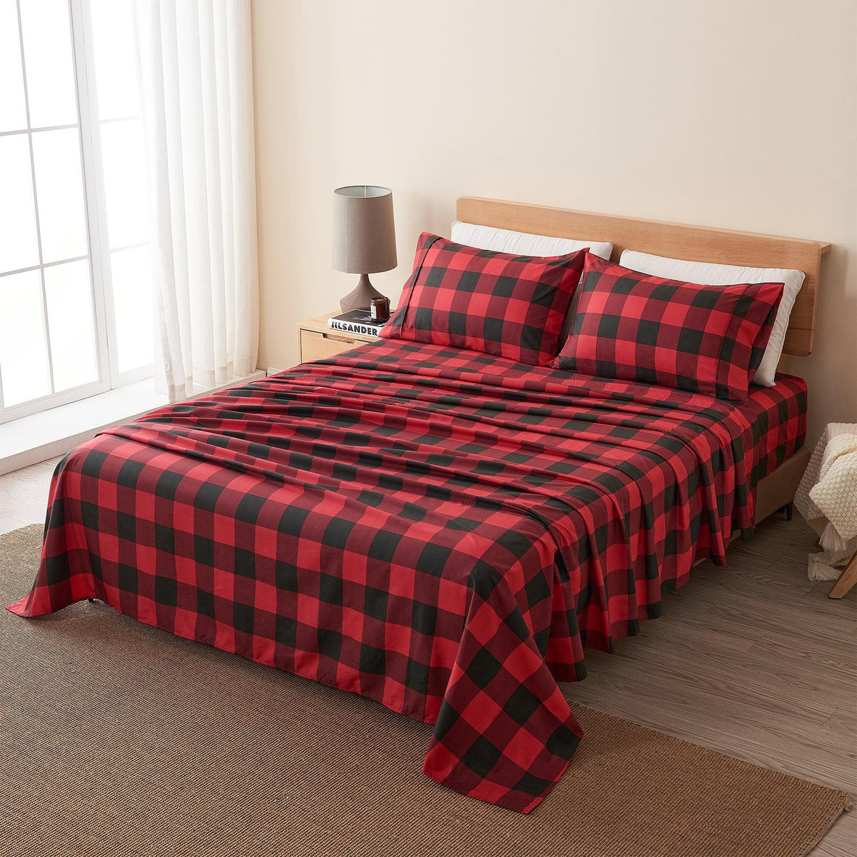 Brushed Microfiber Printed Sheet Set – Baylor Collection – view 7