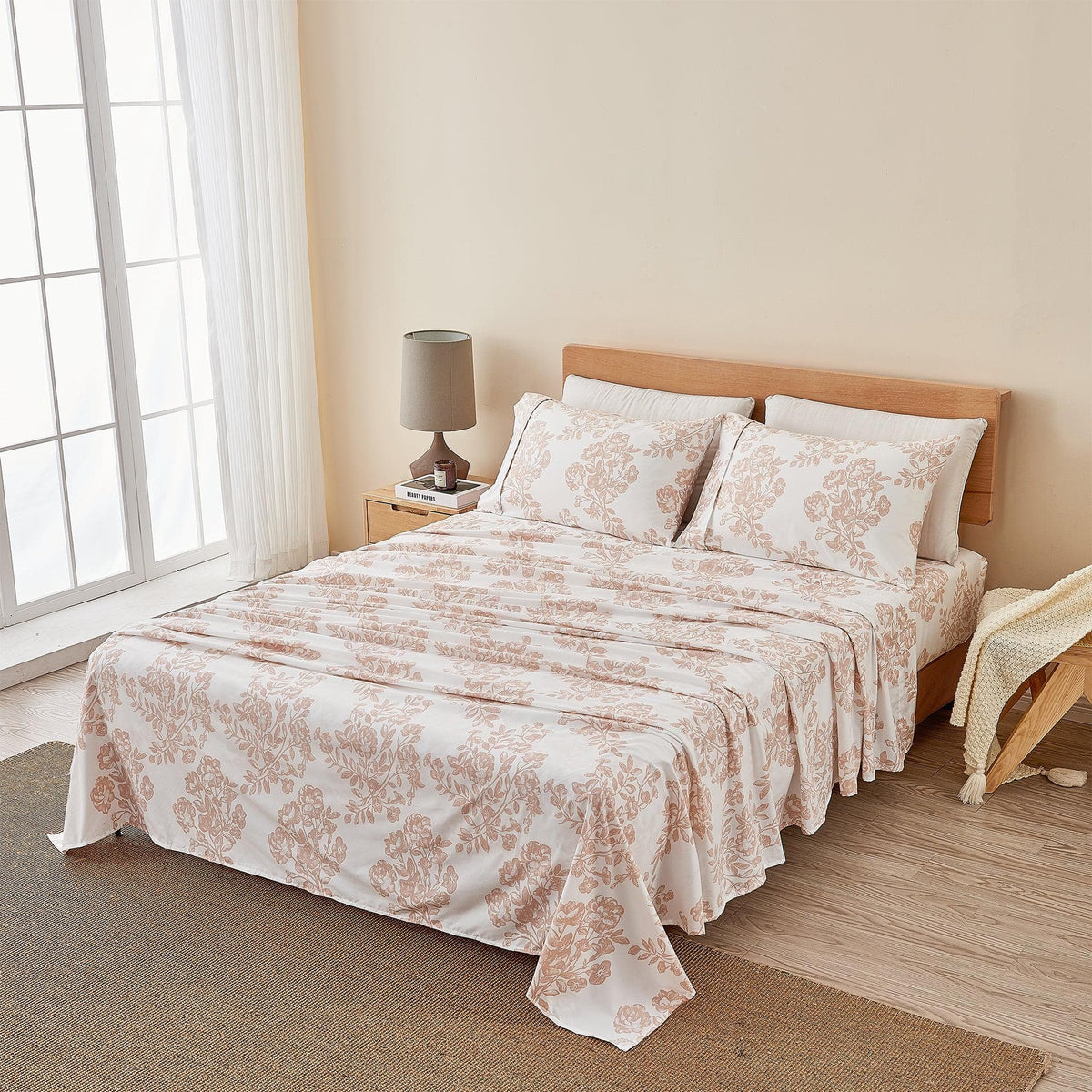 Brushed Microfiber Printed Sheet Set – Baylor Collection – view 12