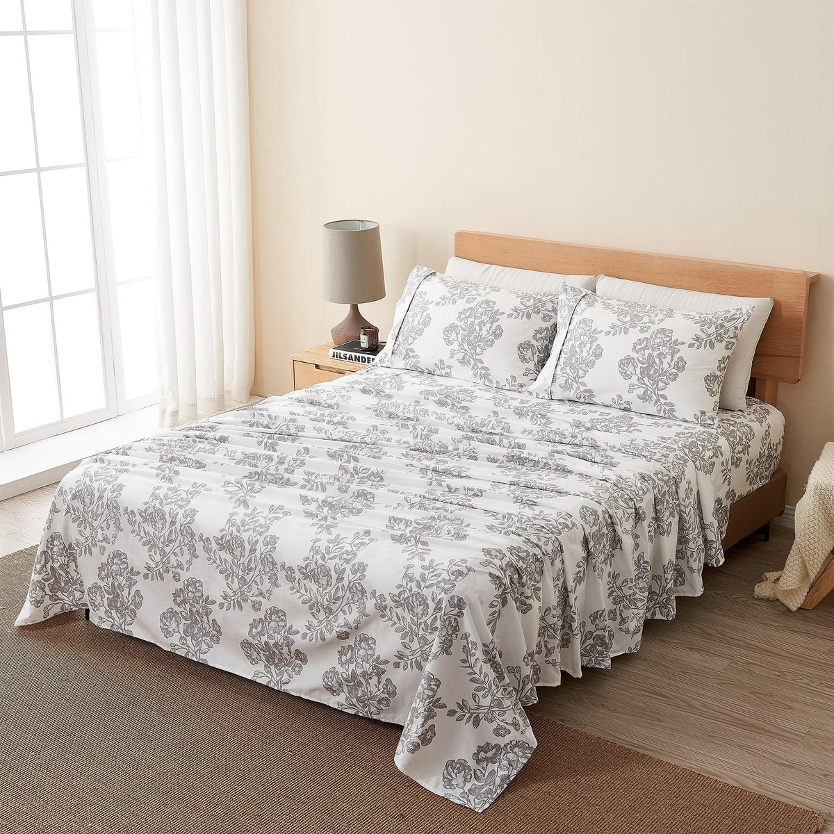 Brushed Microfiber Printed Sheet Set – Baylor Collection – view 17