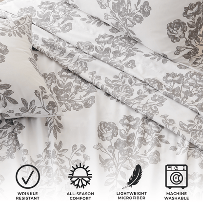 Brushed Microfiber Printed Sheet Set – Baylor Collection – view 19