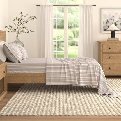 Brushed Microfiber Striped Sheet Set – Elouise Collection – view 40