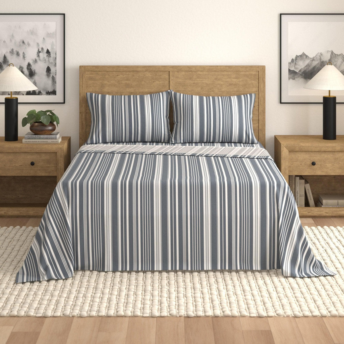 Brushed Microfiber Striped Sheet Set – Elouise Collection – view 65