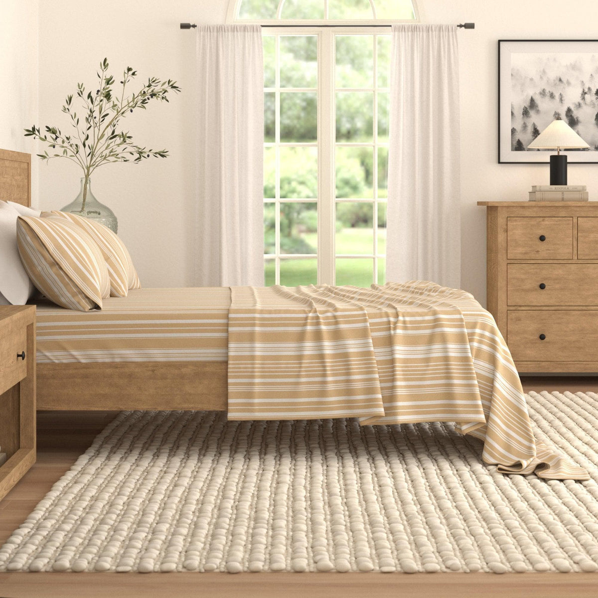 Brushed Microfiber Striped Sheet Set – Elouise Collection – view 18