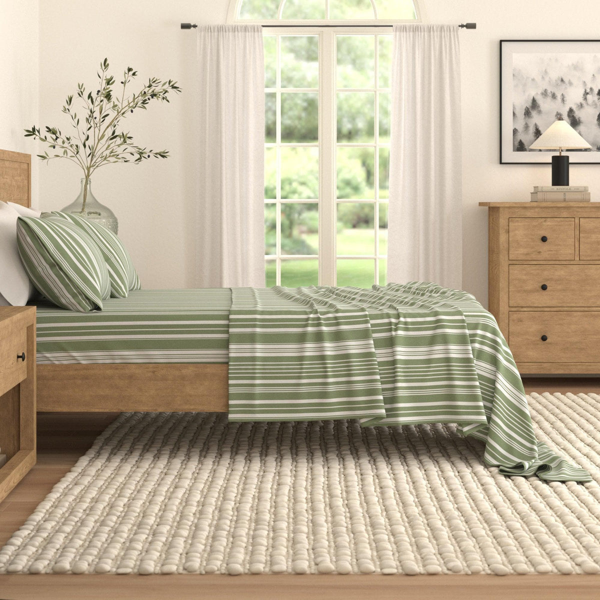 Brushed Microfiber Striped Sheet Set – Elouise Collection – view 6