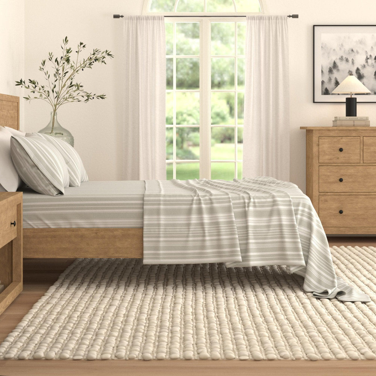 Brushed Microfiber Striped Sheet Set – Elouise Collection – view 24
