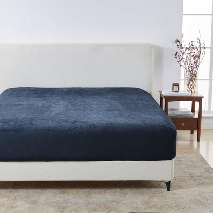 Solid Velvet Plush Fitted Sheet – Velvet Luxe Collection – view 31
