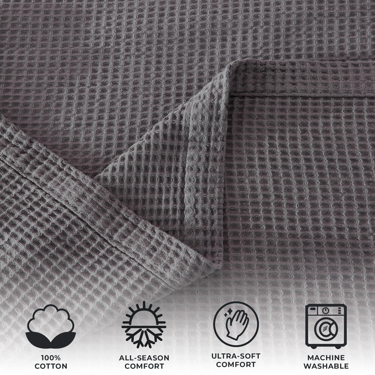 Mikala Collection 100% Cotton Waffle Weave Blanket – view 9