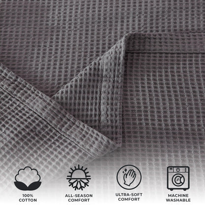 Mikala Collection 100% Cotton Waffle Weave Blanket – view 9