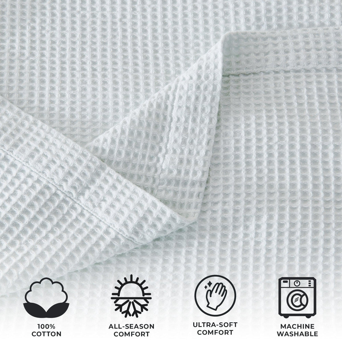 Mikala Collection 100% Cotton Waffle Weave Blanket – view 14
