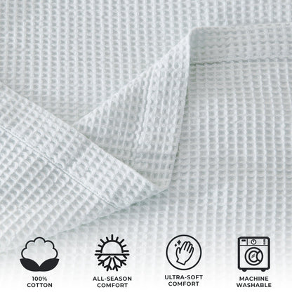 Mikala Collection 100% Cotton Waffle Weave Blanket – view 14