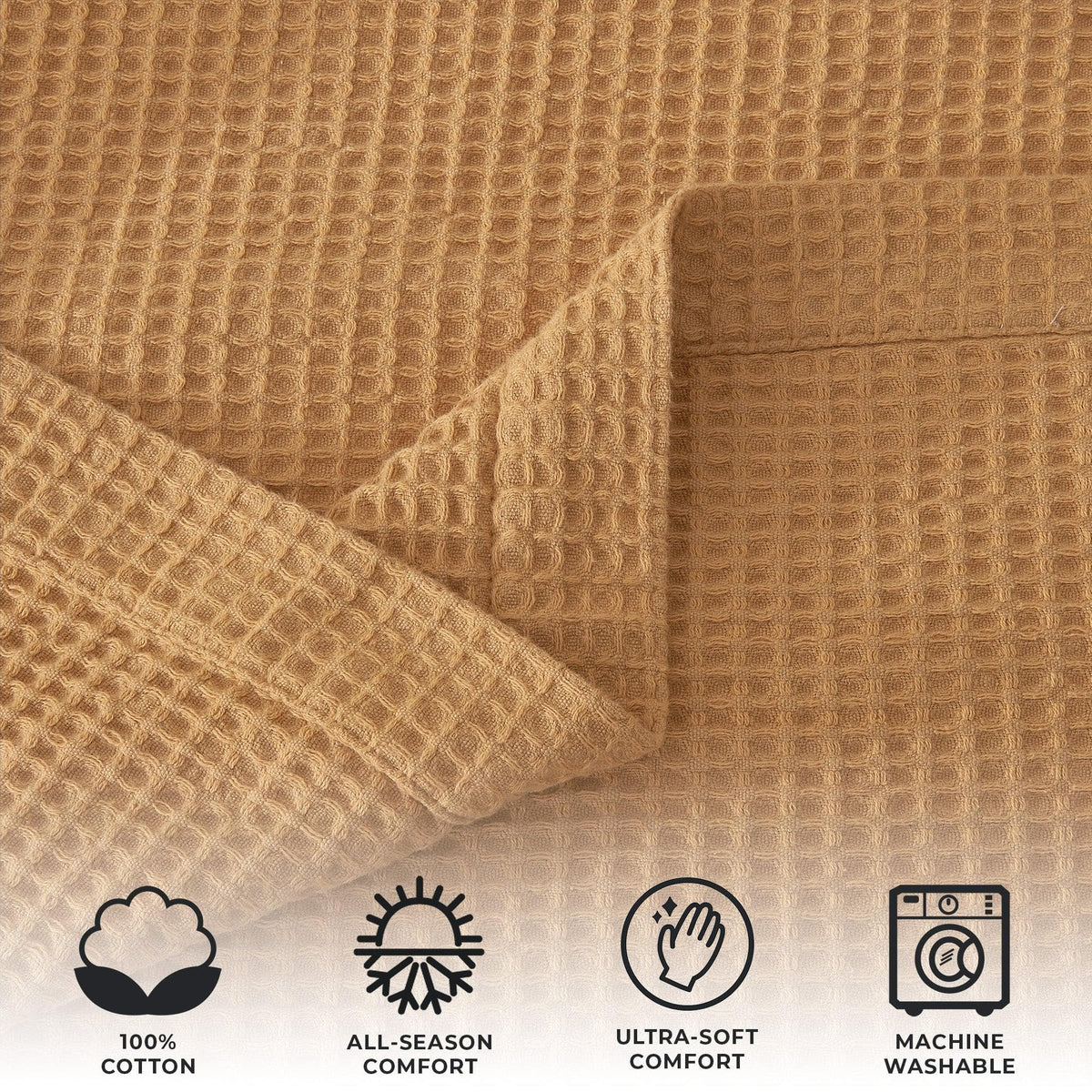 Mikala Collection 100% Cotton Waffle Weave Blanket – view 24