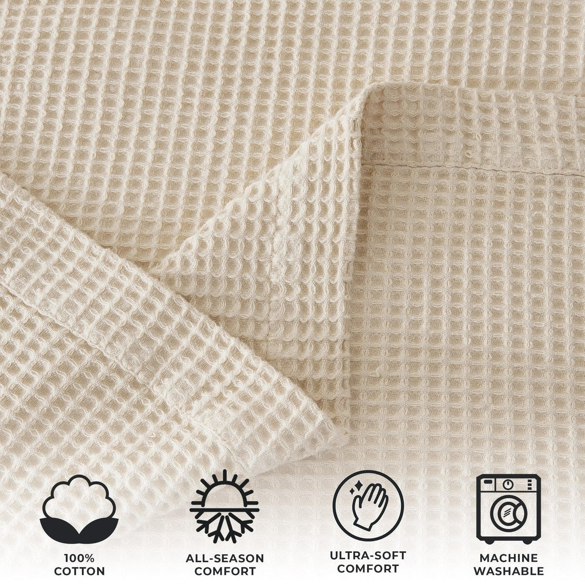 Mikala Collection 100% Cotton Waffle Weave Blanket – view 34