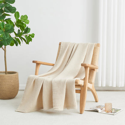 Mikala Collection 100% Cotton Waffle Weave Blanket – view 33