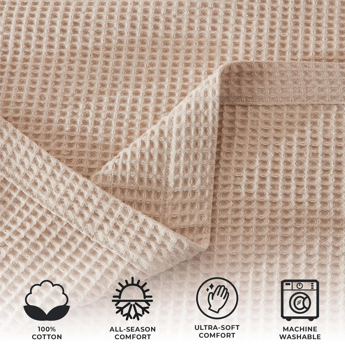 Mikala Collection 100% Cotton Waffle Weave Blanket – view 44