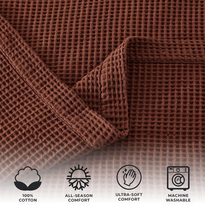 Mikala Collection 100% Cotton Waffle Weave Blanket – view 49