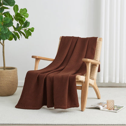 Mikala Collection 100% Cotton Waffle Weave Blanket – view 48