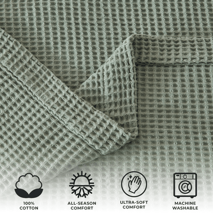 Mikala Collection 100% Cotton Waffle Weave Blanket – view 54